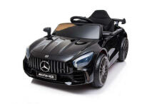 Lean Toys  Mercedes GTR Art.25076 Black Battery-powered ride-on car for children with an additional remote control