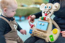 Beloved Boards Art.BBO002 Red Wooden board for the development of motor skills Bear