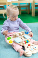 Beloved Boards Art.BBO002 Nordic Blue Wooden board for the development of motor skills Bear