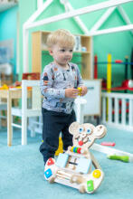 Beloved Boards Art.BBO002 Nordic Pink Wooden board for the development of motor skills Bear