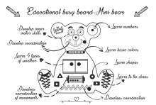 Beloved Boards Art.BBO001 Nordic Blue Puidust laud motoorsete oskuste arendamiseks Väike karu