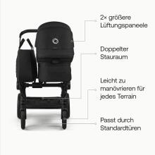 Bugaboo Donkey 6 Mono Сomplete Art.152421 Black Beebi universaalne jalutuskäru trafo