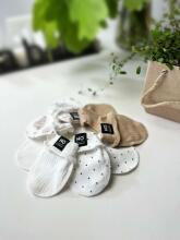 La Bebe™ NO Baby Mittens Art. 9-02-30 White