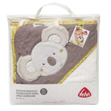 Fehn hooded bath towel 80x80 cm, Koala