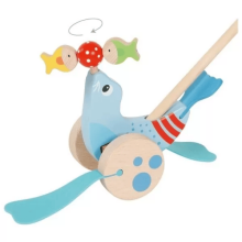 Goki Push-along animal Seal Art.54898 Puidust rullmänguasja