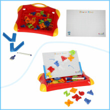 Ikonka Art.KX4677 Magnetic board for learning numbers letters red