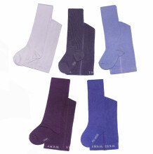 Weri Spezials Monochrome Children's Tights Monochrome Dark Lilac ART.SW-0464 High quality children's cotton tights available in various stylish colors