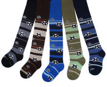 Weri Spezials Bērnu Zeķubikses Football and Stripes Medium Blue ART.WERI-2929 Augstas kvalitātes bērnu kokvilnas Zeķubikses zēniem