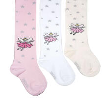 Weri Spezials Bērnu Zeķubikses Star Fairy Rose ART.WERI-6016 Augstas kvalitātes bērnu kokvilnas Zeķubikses meitenēm ar jauku dizainu