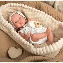 Arias Baby Doll Art.AR60680 Nukk pruuni võrevoodiga, 38 cm