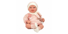 Arias Baby Doll Art.AR65349 Roosates riietes beebinukk, 45cm