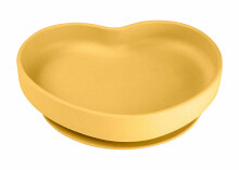CANPOL BABIES silikona šķīvis ar piesūcekni, sirds, 6m+, 80/309_yel