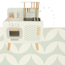 Ikonka Wooden Kitchen MDF Lulilo Retro Art.KX4635 Laste puidust köök koos tarvikutega