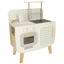 Ikonka Wooden Kitchen MDF Lulilo Retro Art.KX4635 Laste puidust köök koos tarvikutega