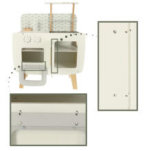 Ikonka Wooden Kitchen MDF Lulilo Retro Art.KX4635 Laste puidust köök koos tarvikutega