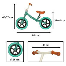 Ikonka Trike Fix Balance Bicycle Art.KX4544 Turquoise Laste jalgratas - metallraamiga jooksja