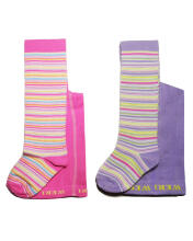 Weri Spezials Bērnu Zeķubikses Colorful Stripes Dark Pink ART.SW-0200 Augstas kvalitātes bērnu kokvilnas Zeķubikses meitenēm