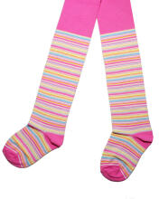 Weri Spezials Bērnu Zeķubikses Colorful Stripes Dark Pink ART.SW-0200 Augstas kvalitātes bērnu kokvilnas Zeķubikses meitenēm