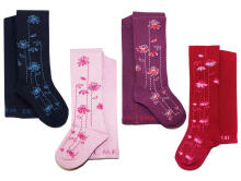 Weri Spezials Bērnu Zeķubikses Elegant Flowers Ruby ART.WERI-2396 Augstas kvalitātes bērnu kokvilnas Zeķubikses meitenēm