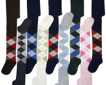 Weri Spezials Bērnu Zeķubikses Jacquard Dark Green and Medium Blue ART.WERI-2625 Augstas kvalitātes bērnu kokvilnas Zeķubikses bērniem