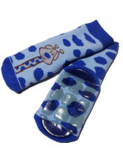 Weri Spezials Bērnu pretslīdes zeķes Giraffe Royal Blue ART.SW-0419 Augstas kvalitātes bērnu zeķes no kokvilnas ar pretslīdes pārklājumu