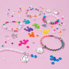 MAKE IT REAL Käevõrude DIY komplekt, vikerkaar ja pärlid