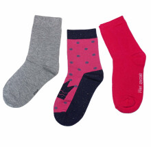Weri Spezials Children's Socks Crown Strawberry ART.WERI-4577 Pack of three high quality children's cotton socks