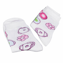 Weri Spezials Children's Socks Cheerfulness White ART.WERI-2882 Pack of two high quality children's cotton socks