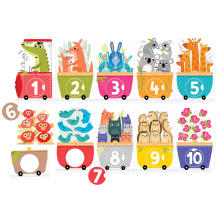 Banana Panda Make-a-Match Puzzle Number Train Art.49113 Mõistatused põrandale 30 tk