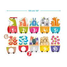 Banana Panda Make-a-Match Puzzle Number Train Art.49113 Mõistatused põrandale 30 tk