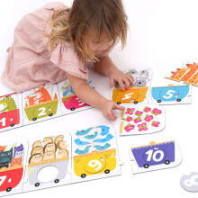 Banana Panda Make-a-Match Puzzle Number Train Art.49113 Mõistatused põrandale 30 tk