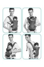 Fillikid Front Carrier Art.156837 Black 2-ühes lapsekandealus (3,6–15 kg)