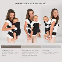 Fillikid Front Carrier Art.156837 Black 2-ühes lapsekandealus (3,6–15 kg)
