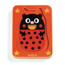 Djeco Art.DJ01476 Kolmekihiline puidust pusle - Max & Co