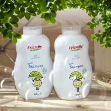 Friendly Organic Shampoo  Art.15728 seebivaba orgaaniline ja lõhnatu juuste- ja kehapesuvahend beebidele, 400 ml