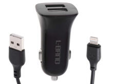 Ikonka Art.KX5333 L-BRNO Dual USB + Lightning autolaadija