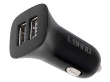Ikonka Art.KX5333_1 L-BRNO autolaadija Dual USB + micro must