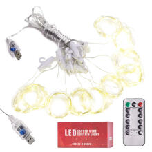 Ikonka Art.KX5242 LED kardinatuled 3x3m 300LED soe valge