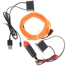 Ikonka Art.KX4956_3 LED ümbritsev valgustus auto / auto USB / 12V lint 3m oranž