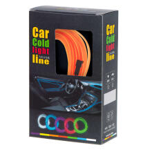 Ikonka Art.KX4955_3 LED ümbritsev valgustus autole / auto USB / 12V lint 5m oranž