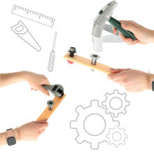 Ikonka Art.KX4881 Workshop tools belt hammer saw set of 20 items