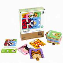 Ikonka Art.KX4756 MUDUKO Beebipuzzle Tee sõpru putukatega Ecopuzzles kaheosaline 18m+
