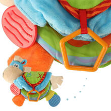 Ikonka Art.KX4611 Sensory book rattle teether aas
