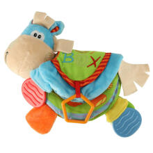 Ikonka Art.KX4611 Sensory book rattle teether aas
