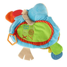 Ikonka Art.KX4611 Sensory book rattle teether aas