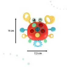 Ikonka Art.KX4603 Beebi teether krabi sensoorne mänguasi