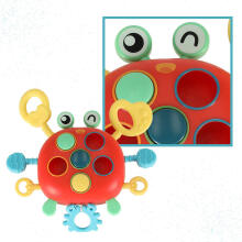 Ikonka Art.KX4603 Beebi teether krabi sensoorne mänguasi