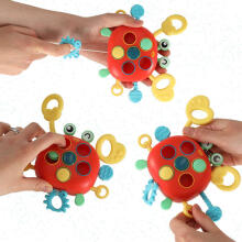 Ikonka Art.KX4603 Beebi teether krabi sensoorne mänguasi