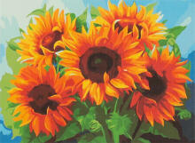 Ikonka Art.KX4497_3 Maalimine numbrite järgi 40x50cm päevalilled