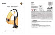 Ikonka Art.KX4535_8 Foolium õhupall number "4" - Toucan 47x80 cm